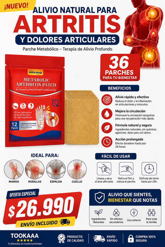 🩹 ArtriFlex 24H-Parche para Artritis ( 36un)