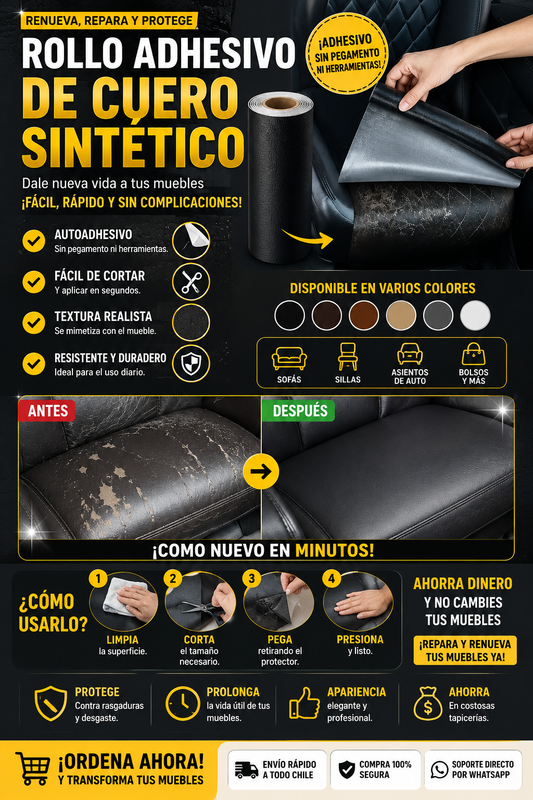 Rollo cuero adhesivo de reparacion