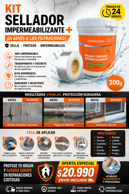 KIT DE SELLADOR + CINTA IMPERMEABILIZANTE