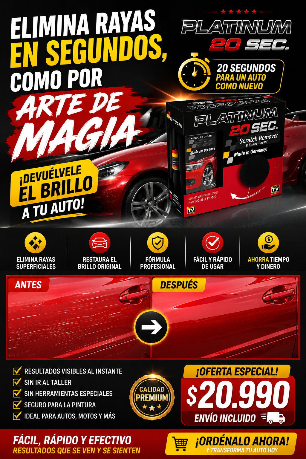 Crema Reparadora De Rayones Autos