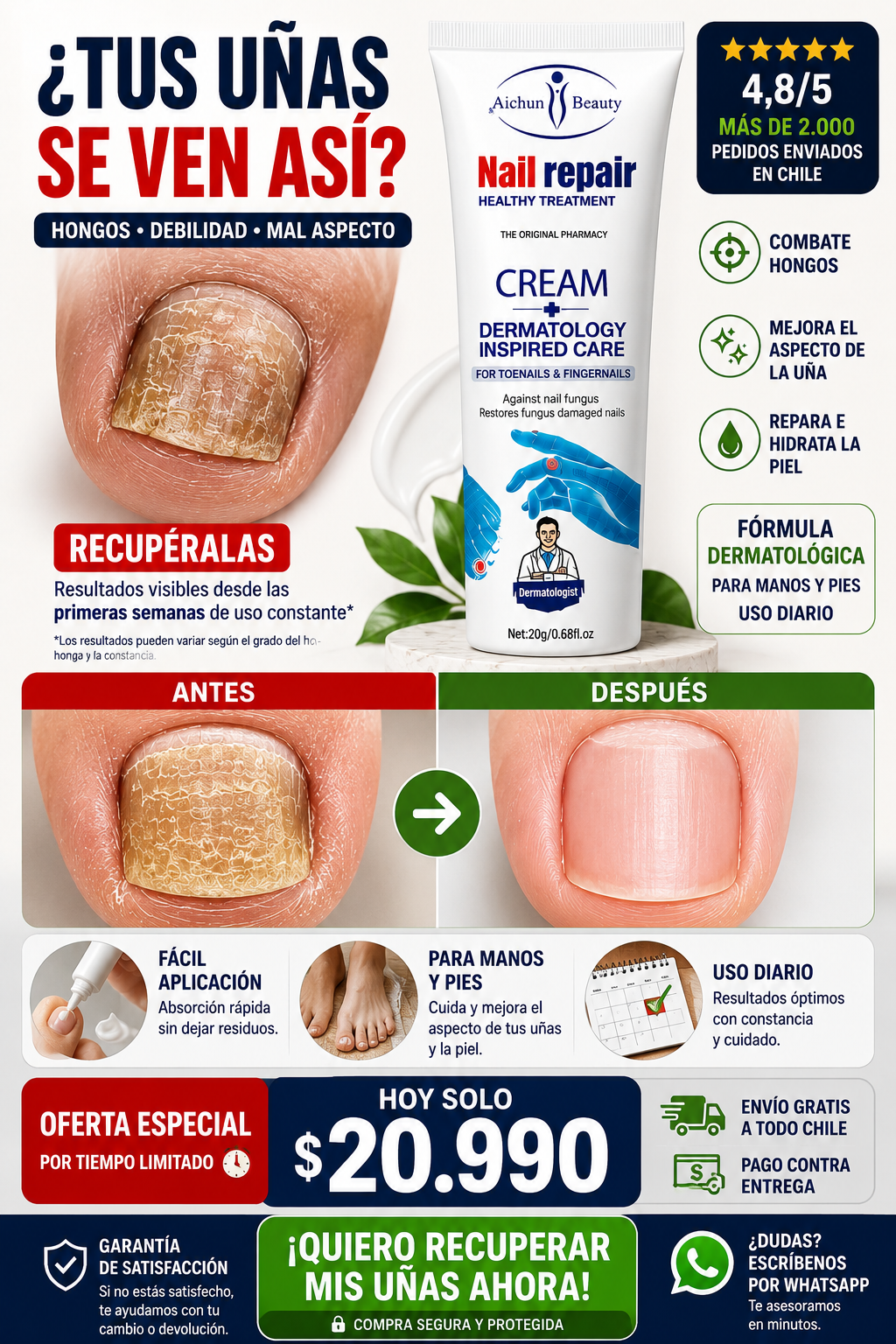 CREMA ANTI HONGOS