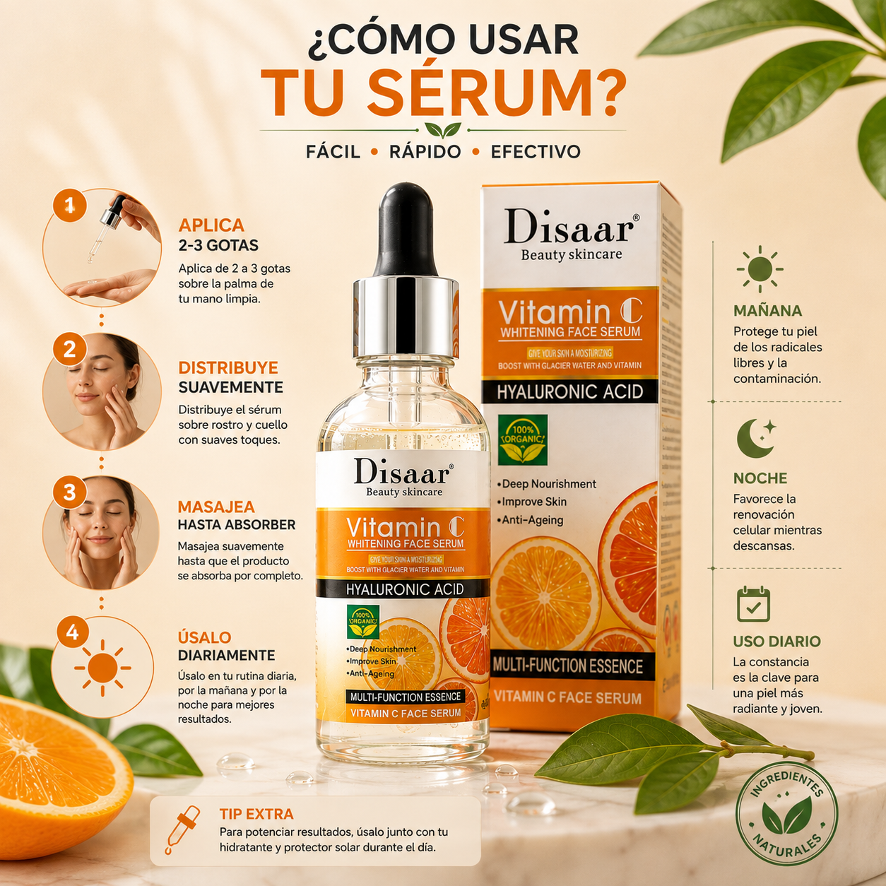 SERUM VITAMINA C CON ACIDO HIALURONICO