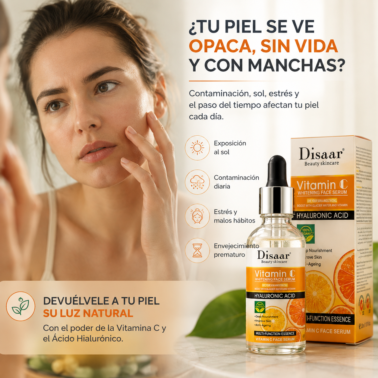 SERUM VITAMINA C CON ACIDO HIALURONICO